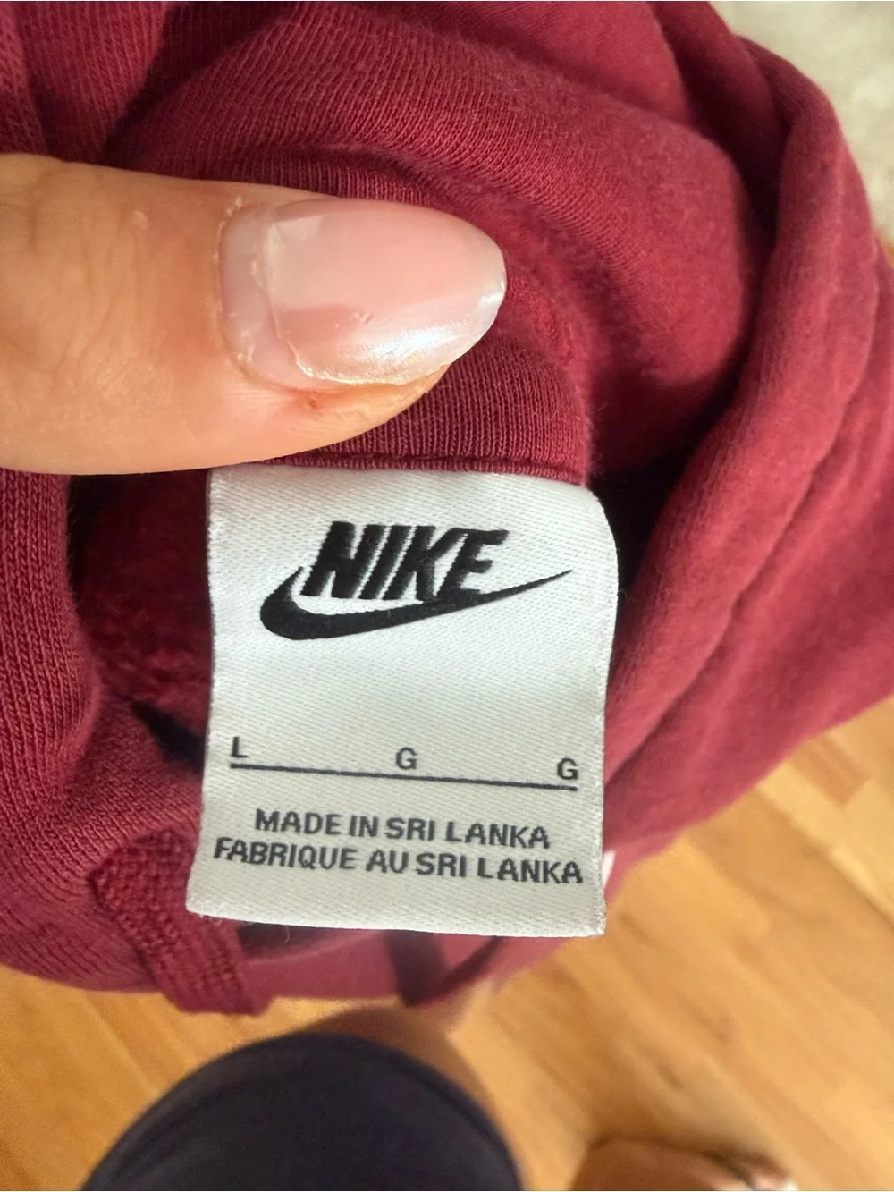 Nike Burgundy hoodie